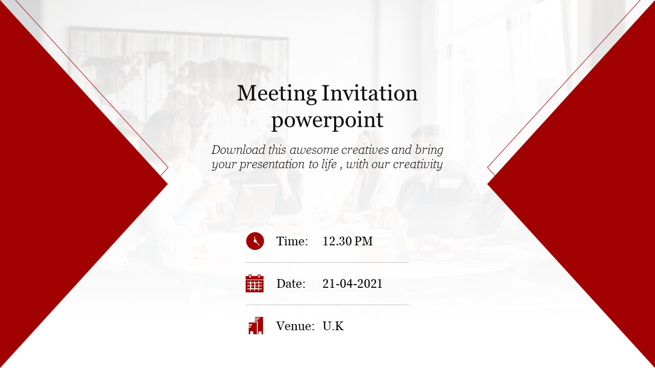 Creative Meeting Invitation PowerPoint Presentation